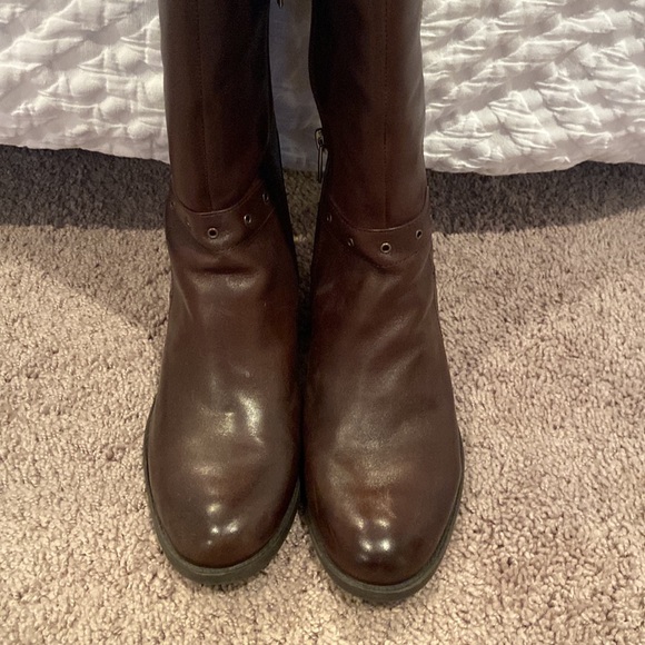 Vince Camuto Brown leather thigh high boots - Picture 3 of 3